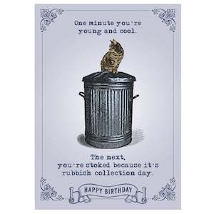 Blackwell Press Card - Rubbish Collection Day Birthday