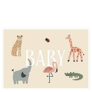 Tea Pea Card - Baby Animals