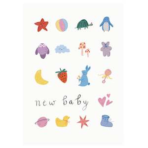 Baby Cards: Tea Pea Card - New Baby