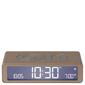 Lexon Flip Classic Reversible LCD Alarm Clock - Soft Gold