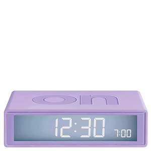 Lexon Flip Classic Reversible LCD Alarm Clock - Lilac