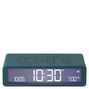 Lexon Flip Classic Reversible LCD Alarm Clock - Duck Blue