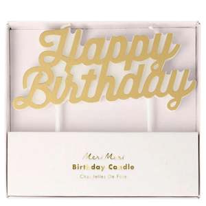 Outlet Child: Meri Meri Large Candle - Happy Birthday