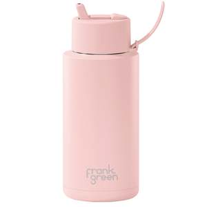 Frank Green: Frank Green 1000ml Stainless Steel Ceramic Reusable Straw Flip Lid Bottle