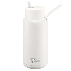 Frank Green 1000ml Stainless Steel Ceramic Reusable Straw Lid Bottle - Original