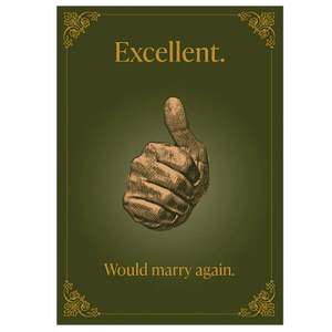 Occasion Cards: Blackwell Press Card - Excellent. Would Marry Again