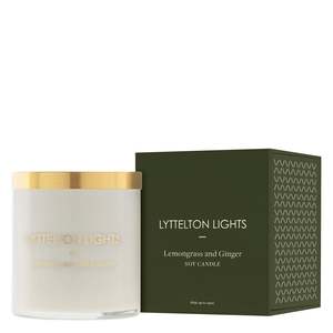 Lyttelton Lights Soy Candle - Lemongrass & Ginger