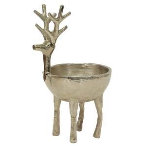 Vases Decor: Reindeer Silver Sweets Bowl - Large