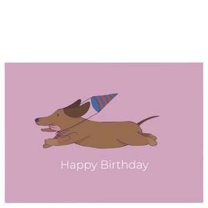 Tea Pea Card - Sausage Dog Sprint