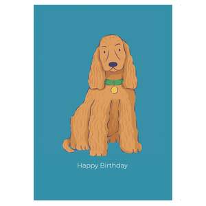 Tea Pea Card - Birthday Spaniel