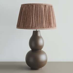 Lighting: Biance Lorenne Curvo Table Lamp - Chocolate