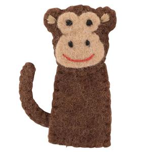 Pashom Nepal Felt Finger Puppet - Monkey