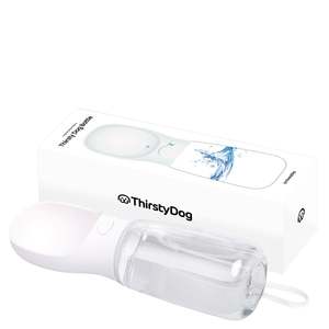 Pet: Thirsty Dog Drink Bottle - White