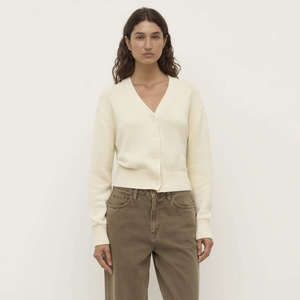 Assembly Label: Assembly Label Meri Cotton Knit Cardigan - Cream