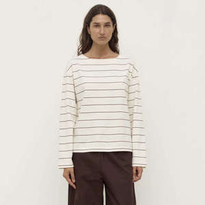 Assembly Label: Assembly Label Scout Long Sleeve Tee - Cream & Mulberry