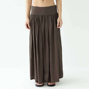 Sophie I'm Ready Linen Skirt - Cocoa