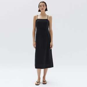 Assembly Label Eliza Linen Midi Dress - Black