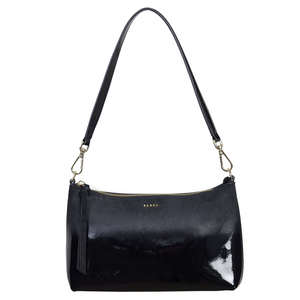 Handbags: Saben Haven Shoulder Bag - Black Dipped