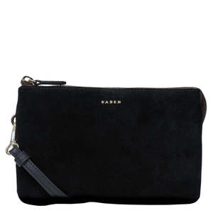 Saben Tilly Crossbody Bag - Black Suede