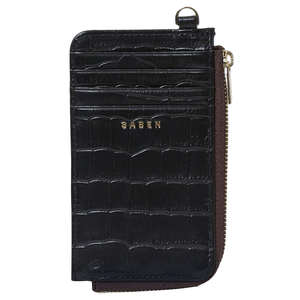 Saben Winona Card Holder - Black Croc