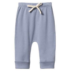 Nature Baby Organic Cotton Drawstring Pants - Dusky Blue