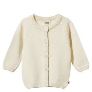 Nature Baby Organic Merino Knit Cardigan - Natural