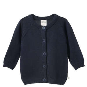 Nature Baby Organic Merino Knit Cardigan - Navy