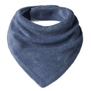 Nature Baby Organic Cotton Terry Triangle Bib - Dusky Blue