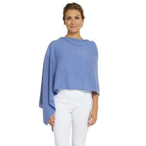 Esperance & Co Classic Cashmere Topper - Cornflower Blue