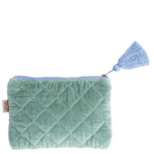Kip & Co Velvet Cosmetics Purse - Seabed