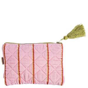 Kip & Co Velvet Cosmetics Purse - Wategos Soiree Stripe
