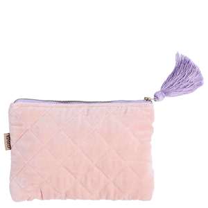 Kip & Co Velvet Cosmetics Purse - Sherbet
