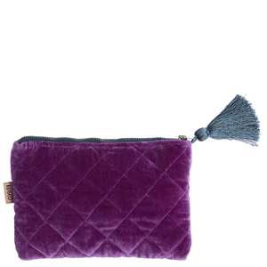 Kip & Co Velvet Cosmetics Purse - Wild Grape