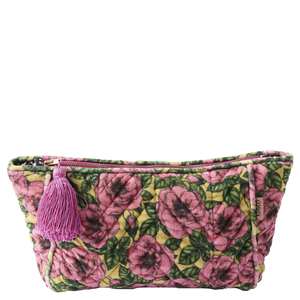 Cosmetic Organisers: Kip & Co Velvet Toiletry Bag - Golden Peony