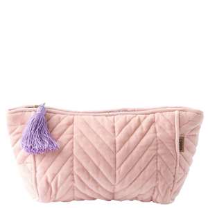 Cosmetic Organisers: Kip & Co Velvet Toiletry Bag - Sherbet