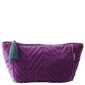 Kip & Co Velvet Toiletry Bag - Wild Grape