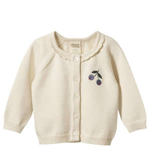Nature Baby Organic Cotton Piper Cardigan - Winter Berry