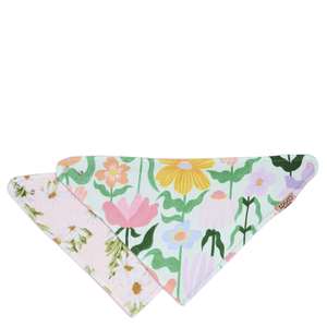 Bibs: Kip & Co Organic Cotton Dribble Bib Set - Sweet Flowers