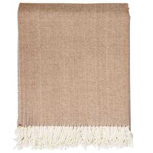 Esperance & Co Herringbone Throw - Toffee