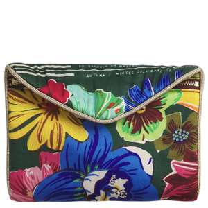 Sage x Clare Ines Silk Pouch - Verdant