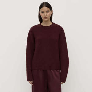 Assembly Label Ariel Alpaca & Wool Knit Jersey - Merlot