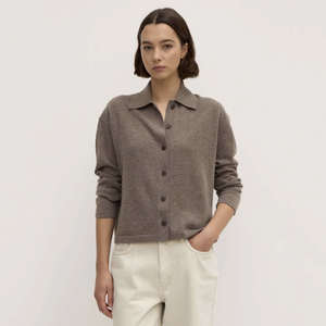 Assembly Label Merino & Cashmere Knit Cardigan - Sable
