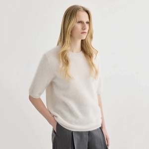 Laing Brushed Cashmere T Shirt - Oyster