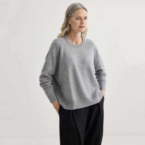 Laing Cashmere Oversized Crewneck - Grey Marle