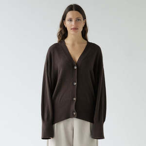 Sophie Love Me Cotton & Cashmere Cardigan - Cocoa