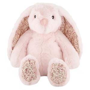 Lily & George Flopsy Plush Bunny - Floral Sweet Pink