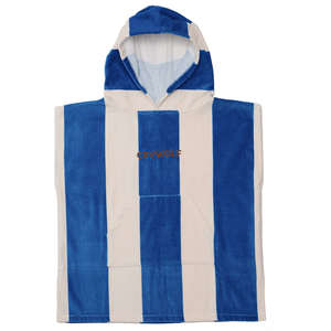 Crywolf Hooded Towel - Deep Sea Stripe