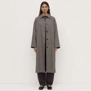 Assembly Label Solana Wool Coat - Brown Black Check