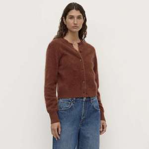Assembly Label Carina Merino Wool Long Sleeve Cardigan - Burnt Amber