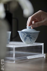 Best Sellers: Covered bowl, hand-painted flower and bird pottery Gaiwan 120ml